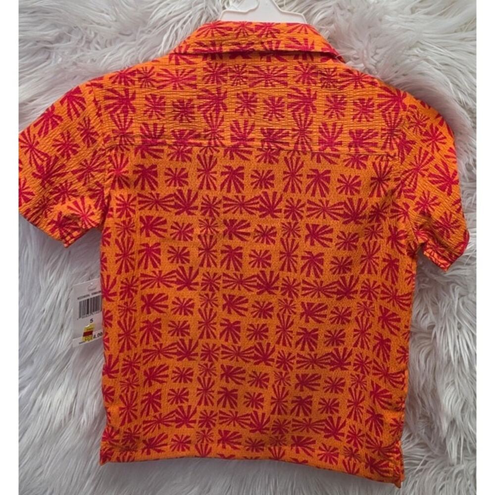 Sovereign Code Big Boys Printed Seersucker Short-Sleeve Button-Down Shirt Size 5 - Picture 9 of 9